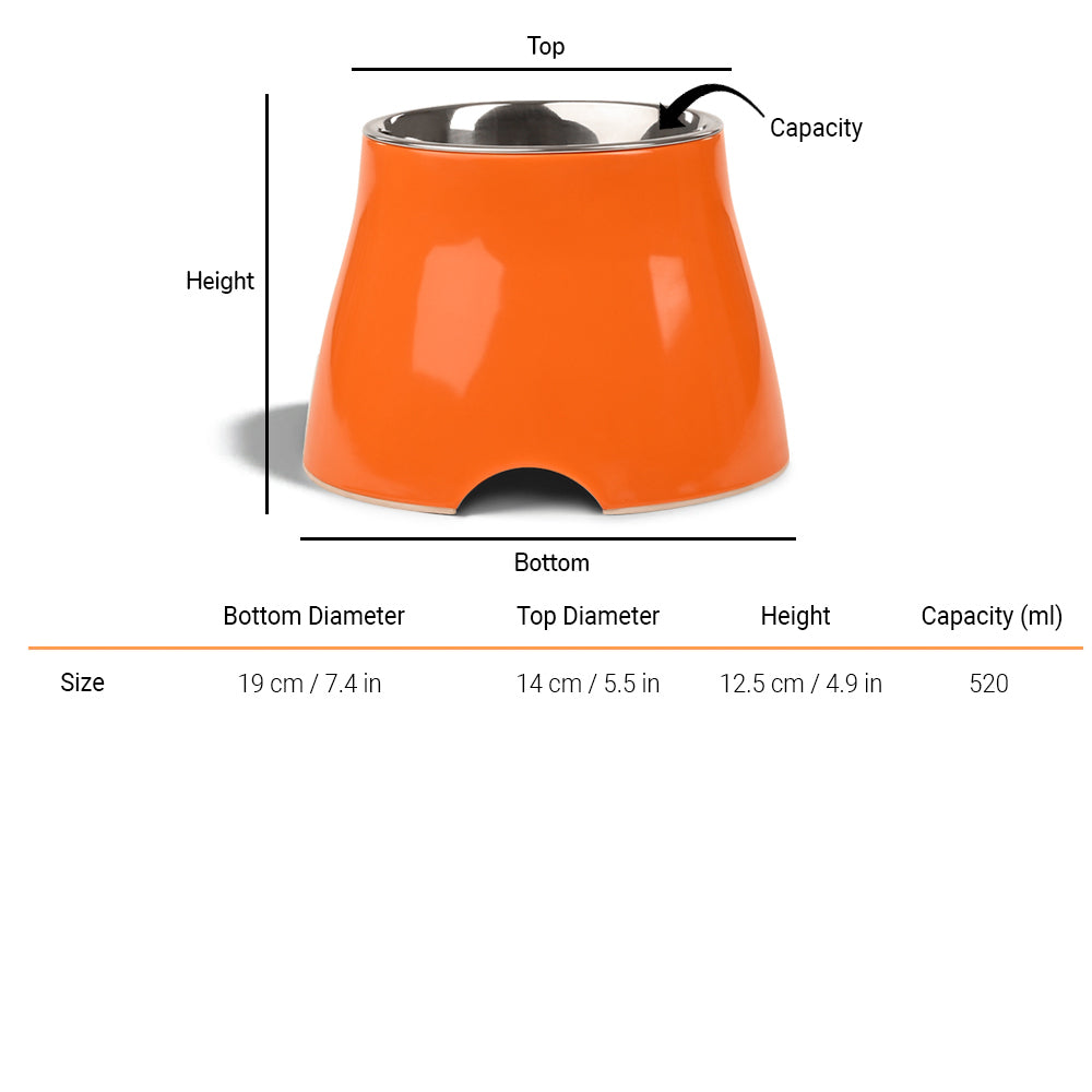 HUFT Elevated Dog Bowl - Orange